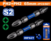 Imagine WADFOW - SET BITI IMPACT CAP DUBLU PH2+PH2 65MM - 2 BUC