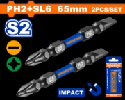 Imagine WADFOW - SET BITI IMPACT CAP DUBLU PH2+SL6 65MM - 2 BUC