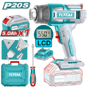Imagine TOTAL - SUFLANTA CU AER CALD - 20V (INCLUDE ACUMULATOR 5.0Ah SI INCARCATOR)