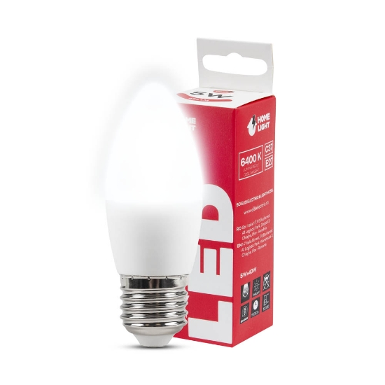 Imagine Bec LED lumanare 5W E27 6400K, Homelight