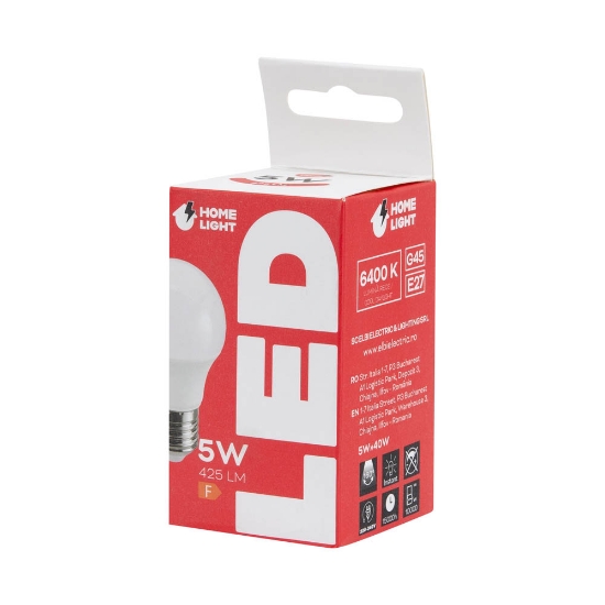 Imagine Bec LED sferic 5W E27 6400K, Homelight