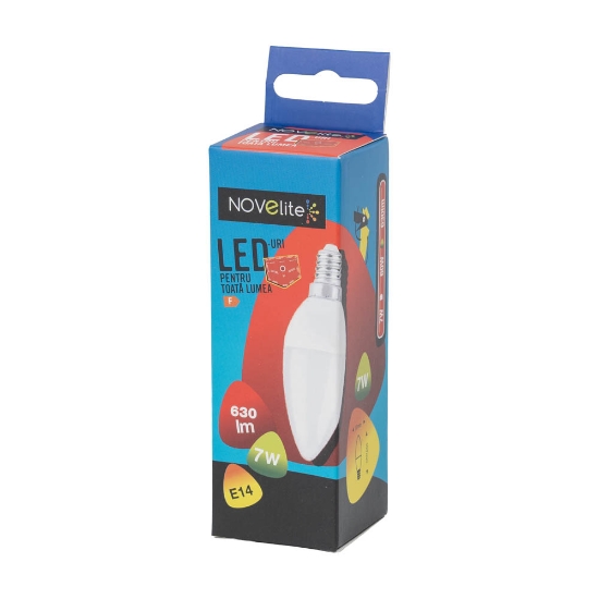 Imagine Bec LED LUMANARE 7W E14 3000K – NOVELITE