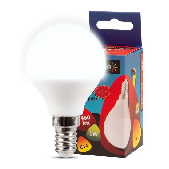 Imagine Bec LED sferic 5W E14 6400K, Novelite