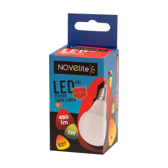 Imagine Bec LED sferic 5W E27 3000K, Novelite