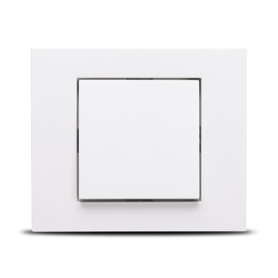 Imagine Întrerupător simplu 10A alb Grano - OVIVO | 400-010200-200