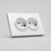 Imagine Priză dublă Schuko 16A alb Grano - OVIVO | 400-010300-907