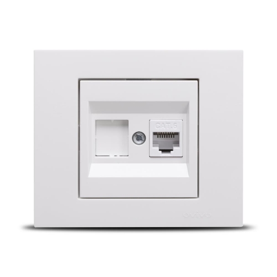 Imagine Priză date RJ45 Cat6 alb Grano - OVIVO | 400-010300-229