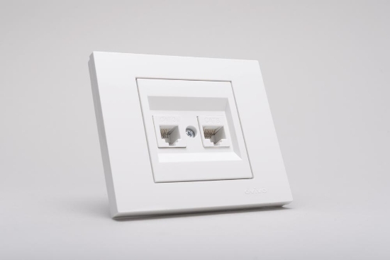 Imagine Priză date RJ45 Cat6 alb Grano - OVIVO | 400-010300-234