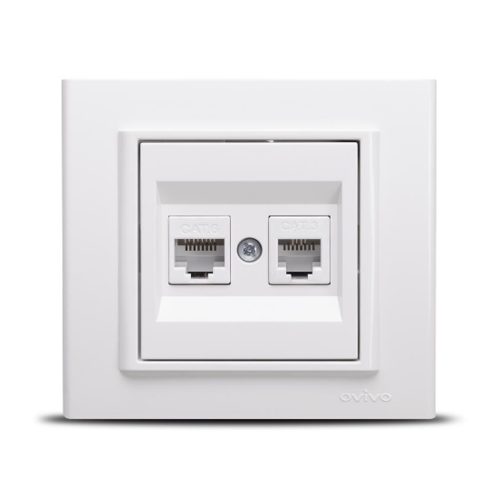 Imagine Priză date RJ45 Cat6 alb Mina - OVIVO | 401-010300-234