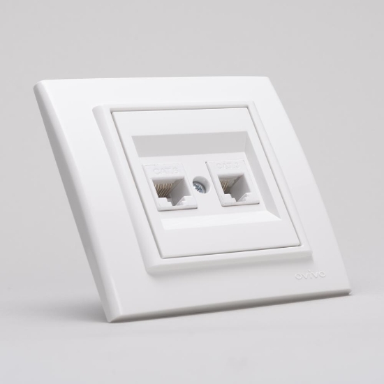 Imagine Priză date RJ45 Cat6 alb Mina - OVIVO | 401-010300-234