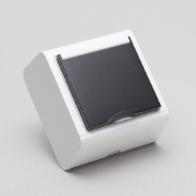 Imagine Priză Schuko cu capac 16A alb Nivo - OVIVO | 402-010000-243