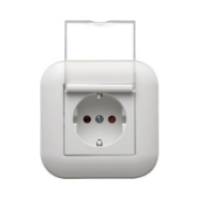 Imagine Priză Schuko cu capac 16A alb Loft - OVIVO | 404-010301-243