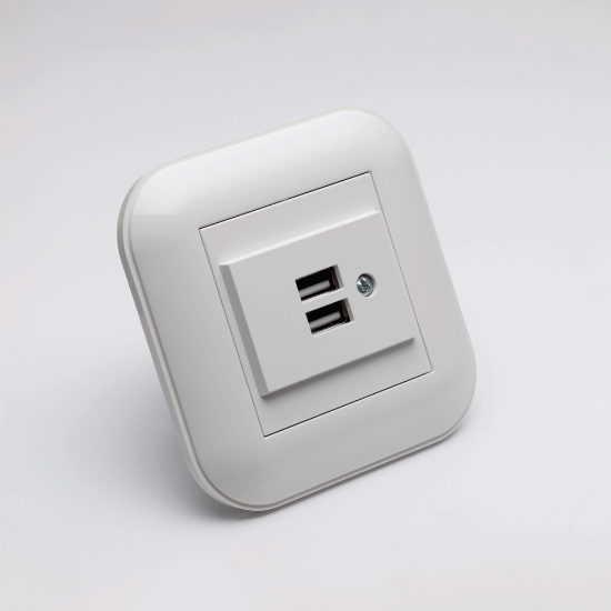 Imagine Priză USB alb Loft - OVIVO | 404-010301-247