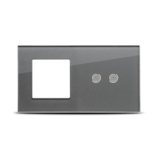 Imagine Ramă 3 posturi touch - gri Pulsar Touch NS - PULSAR