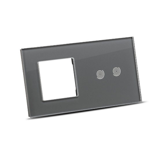 Imagine Ramă 3 posturi touch - gri Pulsar Touch NS - PULSAR