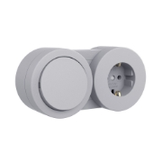 Imagine Priză+întrerupător aplicat 16A IP54 gri Xone - OVIVO | 406-240000-910