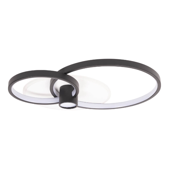 Imagine Plafoniera Horus LED 65W IP20, negru+auriu, Erste