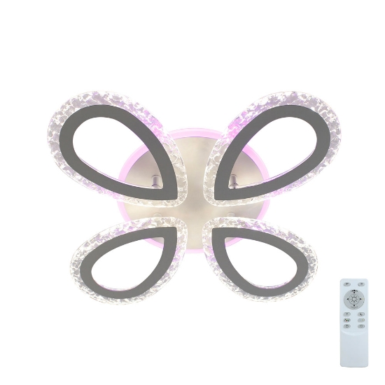 Imagine Plafoniera Ice LED 55W 3CCT+RGB cu telecomanda, alb, Erste