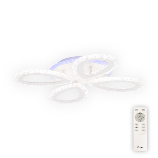 Imagine Plafoniera Ice LED 55W 3CCT+RGB cu telecomanda, alb, Erste