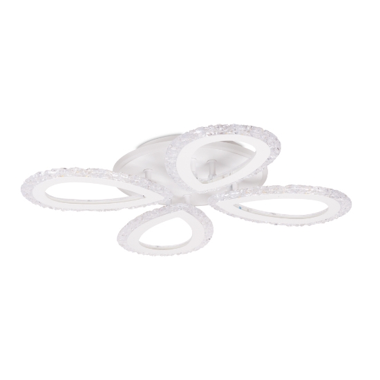 Imagine Plafoniera Ice LED 55W 3CCT+RGB cu telecomanda, alb, Erste