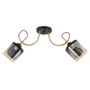 Imagine Lustra Smoky 2XE27 IP20, negru+auriu, Erste