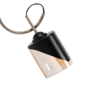 Imagine Lustra Smoky 2XE27 IP20, negru+auriu, Erste
