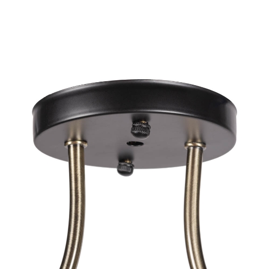 Imagine Lustra Smoky 2XE27 IP20, negru+auriu, Erste