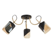 Imagine Lustra Smoky 3XE27 IP20, negru+auriu, Erste