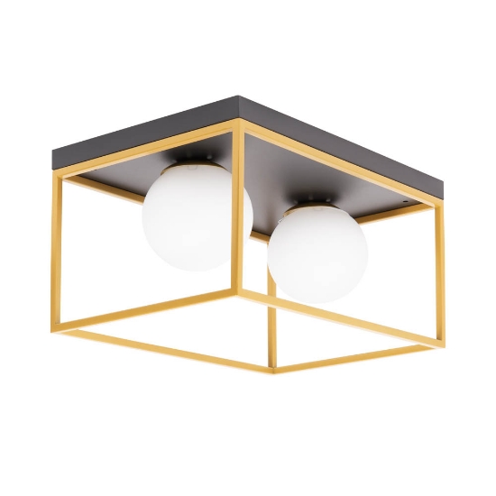 Imagine Lustra Luma 2XE27 IP20, negru+auriu, Erste
