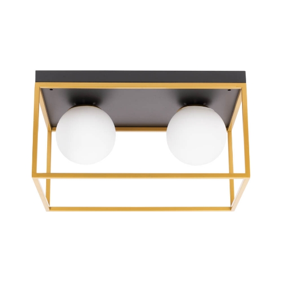 Imagine Lustra Luma 2XE27 IP20, negru+auriu, Erste
