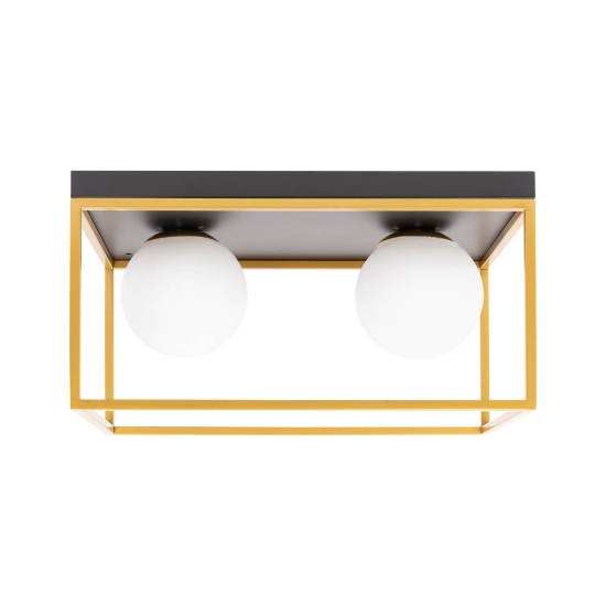 Imagine Lustra Luma 2XE27 IP20, negru+auriu, Erste