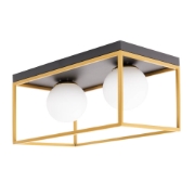 Imagine Lustra Luma 2XE27 IP20, negru+auriu, Erste