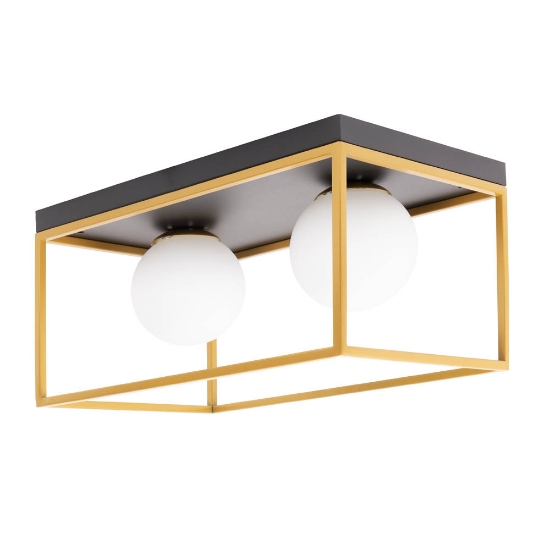 Imagine Lustra Luma 2XE27 IP20, negru+auriu, Erste