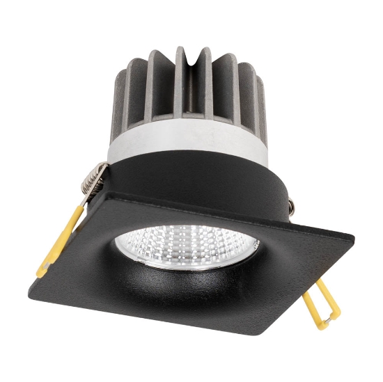 Imagine Spot LED patrat Sumota mini 8W 4000K IP44, negru, Metsan