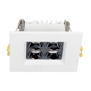 Imagine Spot LED patrat Roma SQ4 6W 4000K IP20, alb argintiu, Metsan
