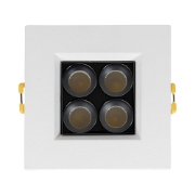 Imagine Spot LED patrat Roma SQ4 6W 4000K IP20, alb argintiu, Metsan