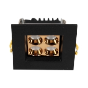 Imagine Spot LED patrat Roma SQ4 6W 4000K IP20, negru, Metsan