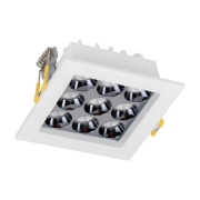 Imagine Spot LED patrat Roma SQ9 12W 4000K IP20, alb argintiu, Metsan