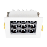 Imagine Spot LED patrat Roma SQ9 12W 4000K IP20, alb argintiu, Metsan