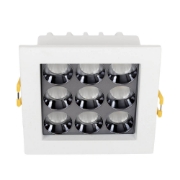 Imagine Spot LED patrat Roma SQ9 12W 4000K IP20, alb argintiu, Metsan