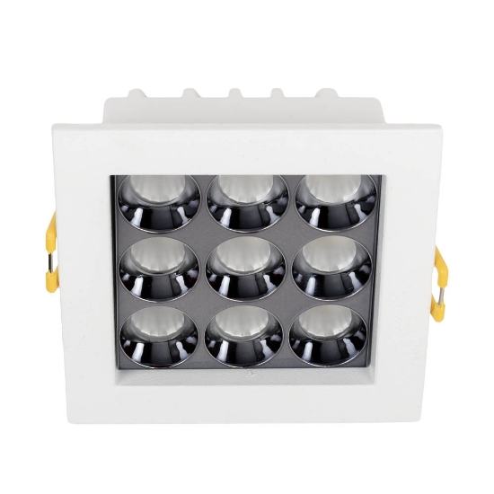 Imagine Spot LED patrat Roma SQ9 12W 4000K IP20, alb argintiu, Metsan