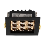 Imagine Spot LED patrat Roma SQ9 12W 4000K IP20, negru, Metsan