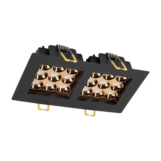Imagine Spot LED patrat Roma SQ DB 9 24W 4000K, negru, Metsan