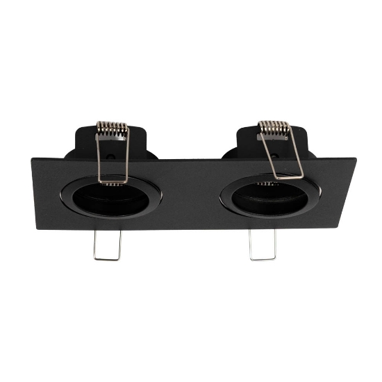 Imagine Rama spot dubla Azer GU10 70X2mm, negru, Metsan