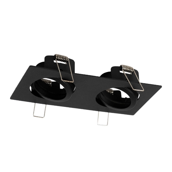 Imagine Rama spot dubla Azer GU10 70X2mm, negru, Metsan