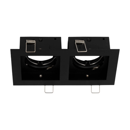 Imagine Rama spot dublu Zara 2XGU10 180X100mm, negru, Metsan