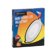 Imagine Mini Panou LED Rotund Alb ST 12W 2700K IP40 - NOVELITE