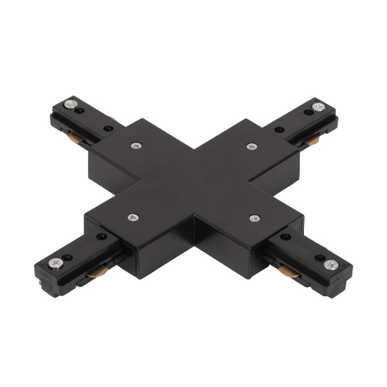 Imagine Conector Cruce Sina Clasica Negru IP20 - NOVELITE