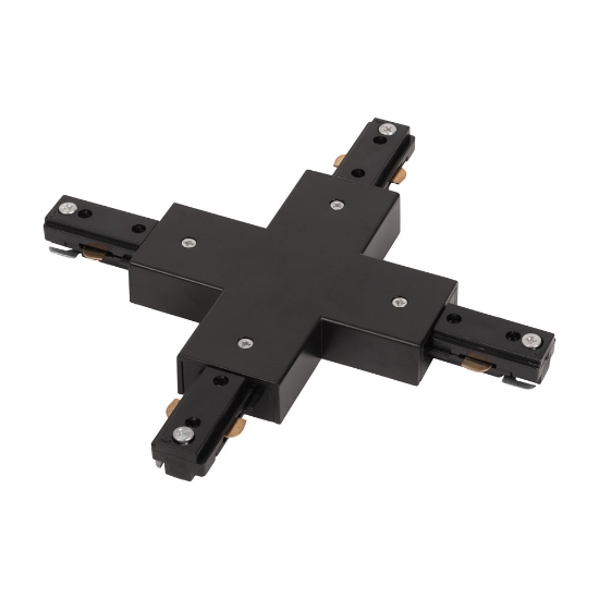 Imagine Conector Cruce Sina Clasica Negru IP20 - NOVELITE