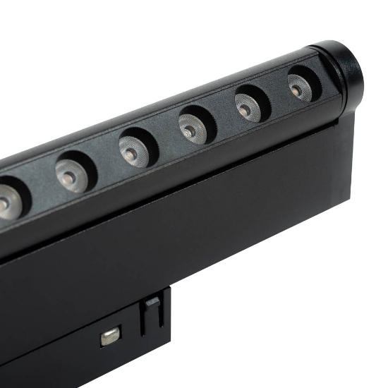 Imagine Spot Negru DOTS Slim Reglabil 12W 4000K IP20 pentru Sina Magnetica - NOVELITE